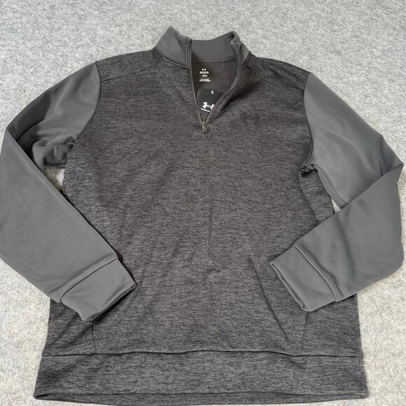 Under Armour Men’s Gray Fleece Loose Long Sleeve Zip Sweatshirt Size Large- NEW - Picture 1 of 7